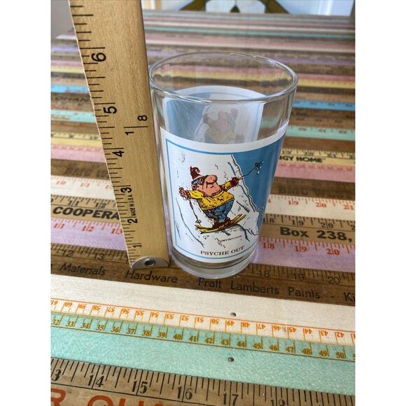 VINTAGE Pepsi Sport Collector 1979 Psyche Out Skiing Gary Patterson Glass - Picture 9 of 9